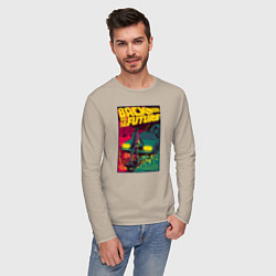 Лонгслив хлопковый мужской Back to the Future, цвет: миндальный — фото 2