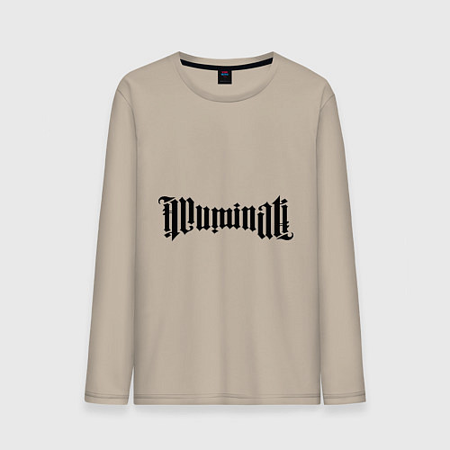 Мужской лонгслив Амбиграмма Иллюминати / Миндальный – фото 1