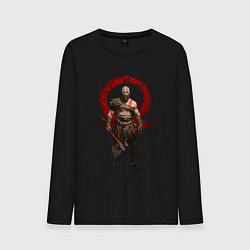 Лонгслив хлопковый мужской GOD OF WAR, цвет: черный