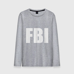 Лонгслив хлопковый мужской FBI, цвет: меланж