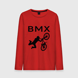 Лонгслив хлопковый мужской Велоспорт BMX Z, цвет: красный