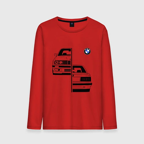Мужской лонгслив BMW БМВ Z / Красный – фото 1