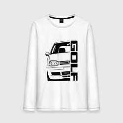 Лонгслив хлопковый мужской Volkswagen Golf Z, цвет: белый