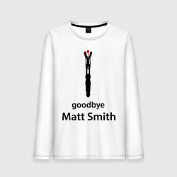 Лонгслив хлопковый мужской Goodbye, Matt Smith, цвет: белый
