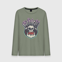 Лонгслив хлопковый мужской Орксий Waaagh, цвет: авокадо