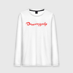 Лонгслив хлопковый мужской DEMONS SOULS, цвет: белый