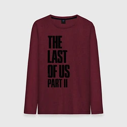 Лонгслив хлопковый мужской The Last Of Us PART 2, цвет: меланж-бордовый