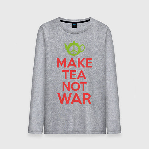 Мужской лонгслив Make tea not war / Меланж – фото 1