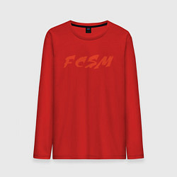Лонгслив хлопковый мужской FCSM, цвет: красный