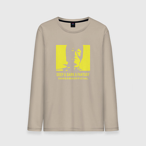 Мужской лонгслив VANSAMA OFFICIAL Yellow / Миндальный – фото 1