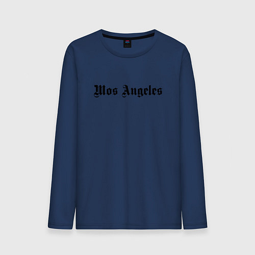 Мужской лонгслив Mos Angeles / Тёмно-синий – фото 1