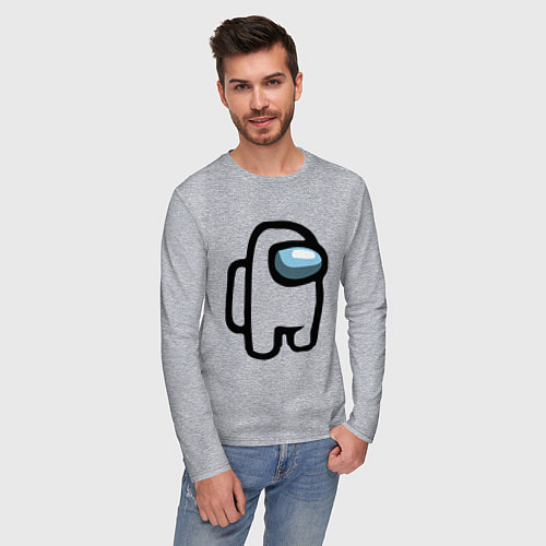Мужской лонгслив AMONG US / Меланж – фото 3