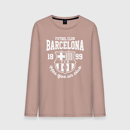 Мужской лонгслив Barcelona FC / Пыльно-розовый – фото 1