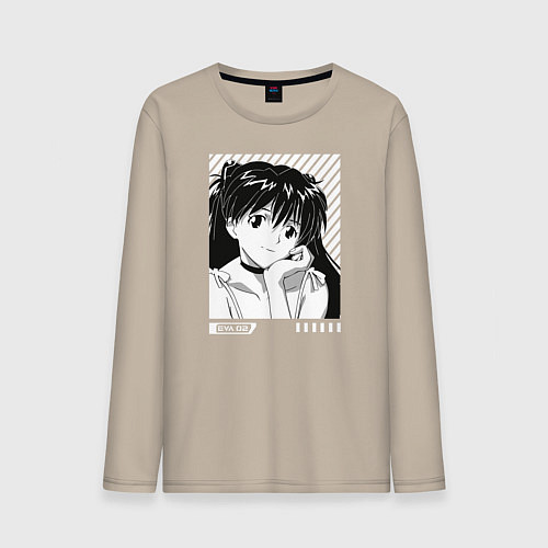 Мужской лонгслив Аска ева 02 / Миндальный – фото 1