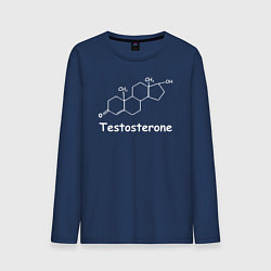 Лонгслив хлопковый мужской Testosterone, цвет: тёмно-синий