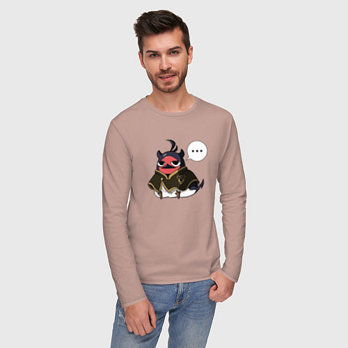 Мужской лонгслив Nero bird / Пыльно-розовый – фото 3