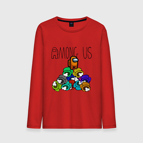 Мужской лонгслив Among Us Z / Красный – фото 1