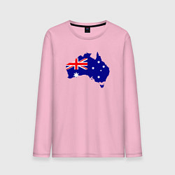 Лонгслив хлопковый мужской Австралия, цвет: светло-розовый