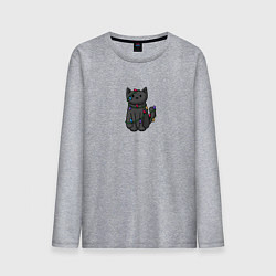 Лонгслив хлопковый мужской Кото-ёлка, цвет: меланж