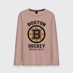 Лонгслив хлопковый мужской BOSTON BRUINS NHL, цвет: пыльно-розовый