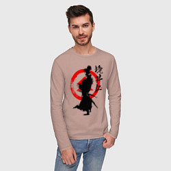 Лонгслив хлопковый мужской Ghost of Tsushima, цвет: пыльно-розовый — фото 2