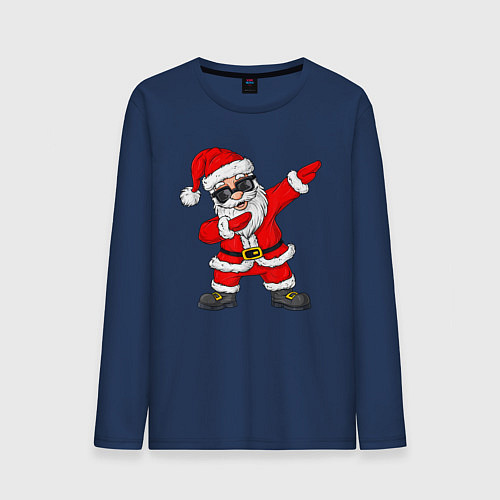 Мужской лонгслив Dabing Santa / Тёмно-синий – фото 1