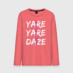 Лонгслив хлопковый мужской YARE YARE DAZE, цвет: коралловый