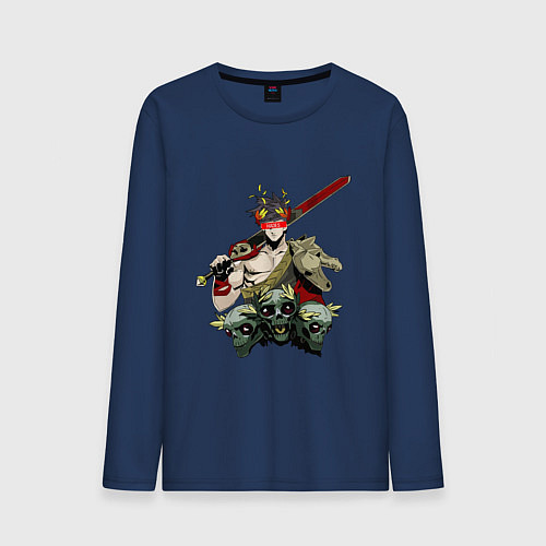 Мужской лонгслив HADES ЗАГРЕЙ / Тёмно-синий – фото 1