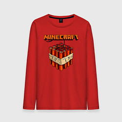 Лонгслив хлопковый мужской Minecraft, цвет: красный