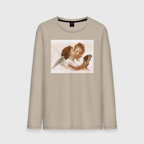 Мужской лонгслив Ангелочки / Миндальный – фото 1