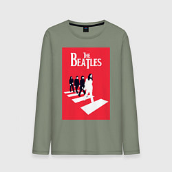 Лонгслив хлопковый мужской The Beatles, цвет: авокадо