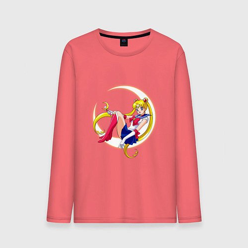Мужской лонгслив Sailor Moon / Коралловый – фото 1