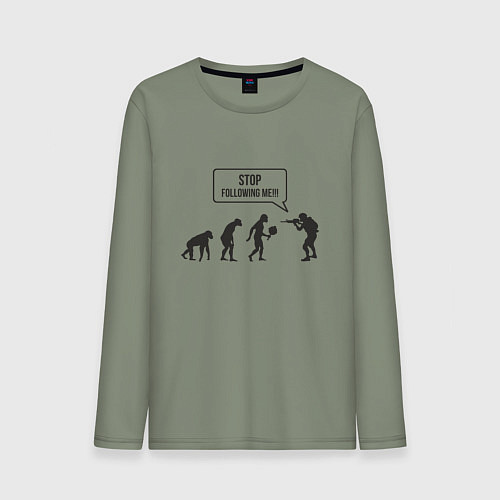 Мужской лонгслив CS GO спина Z / Авокадо – фото 1