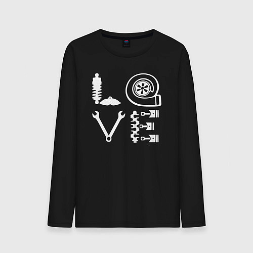 Мужской лонгслив Автомеханику / Черный – фото 1