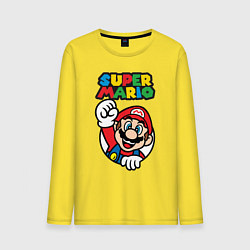 Лонгслив хлопковый мужской Mario цвета желтый — фото 1