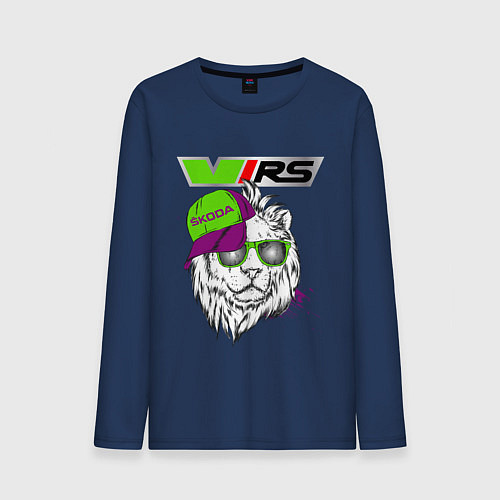 Мужской лонгслив Skoda RS Шкода РС Z / Тёмно-синий – фото 1