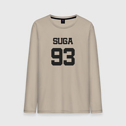 Лонгслив хлопковый мужской BTS - Suga 93, цвет: миндальный