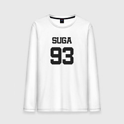 Лонгслив хлопковый мужской BTS - Suga 93, цвет: белый