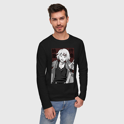 Мужской лонгслив Джузо Сузуя / Черный – фото 3