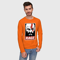 Лонгслив хлопковый мужской RAGE GOW цвета оранжевый — фото 2