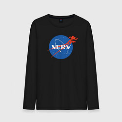 Лонгслив хлопковый мужской Nerv, цвет: черный