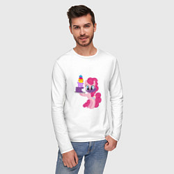 Лонгслив хлопковый мужской My Little Pony Pinkie Pie, цвет: белый — фото 2