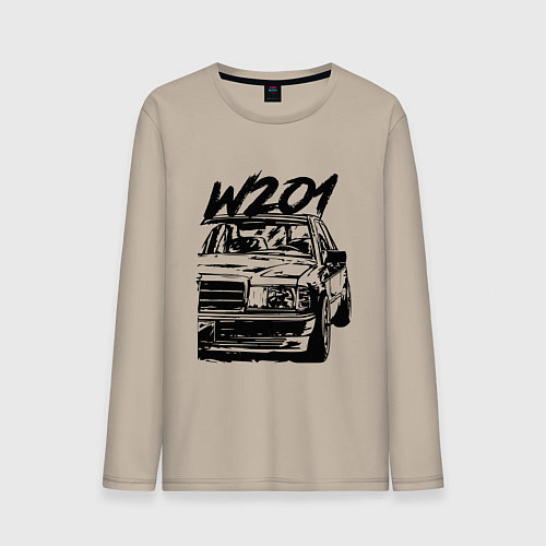 Мужской лонгслив MERCEDES BENZ 190 W201 / Миндальный – фото 1