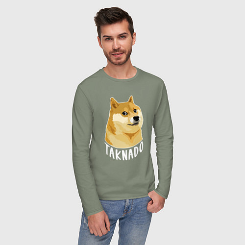 Мужской лонгслив ПЕС МЕМTAKNADO / Авокадо – фото 3