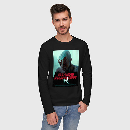 Мужской лонгслив Слезы в дожде Blade Runner / Черный – фото 3