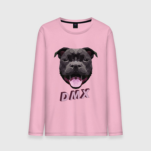 Мужской лонгслив DMX Low Poly Boomer Dog / Светло-розовый – фото 1