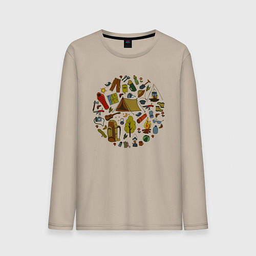 Мужской лонгслив Романтика / Миндальный – фото 1