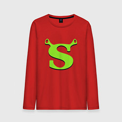Лонгслив хлопковый мужской Shrek: Logo S, цвет: красный