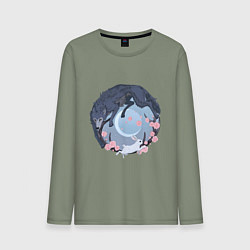 Лонгслив хлопковый мужской Легоси и Хару, цвет: авокадо