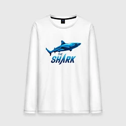 Лонгслив хлопковый мужской Акула The Shark, цвет: белый